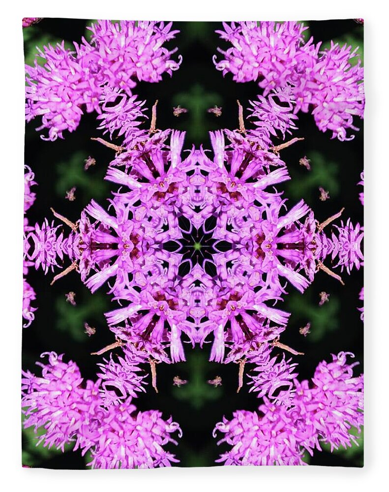 Vibrant Symmetrical Blossoms - Blanket