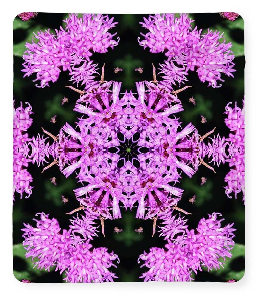Vibrant Symmetrical Blossoms - Blanket