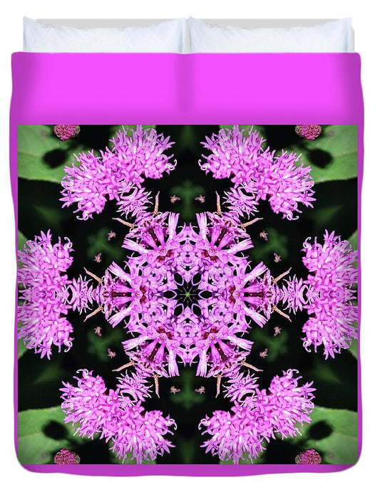 Vibrant Symmetrical Blossoms Duvet Cover