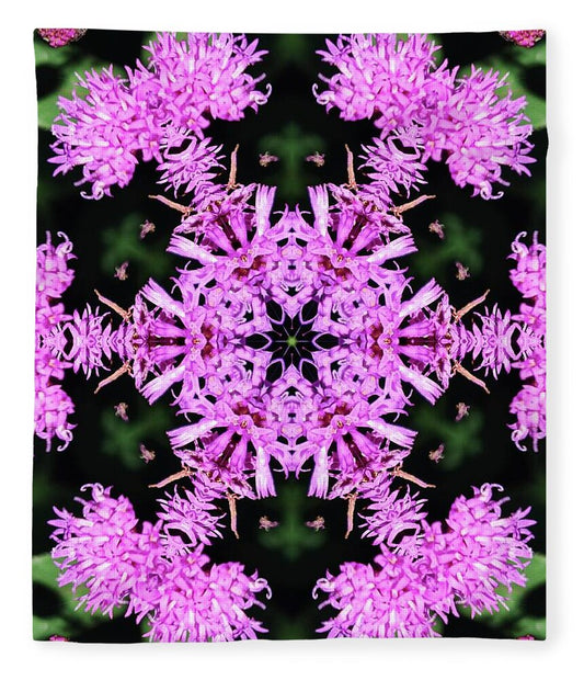 Vibrant Symmetrical Blossoms - Blanket