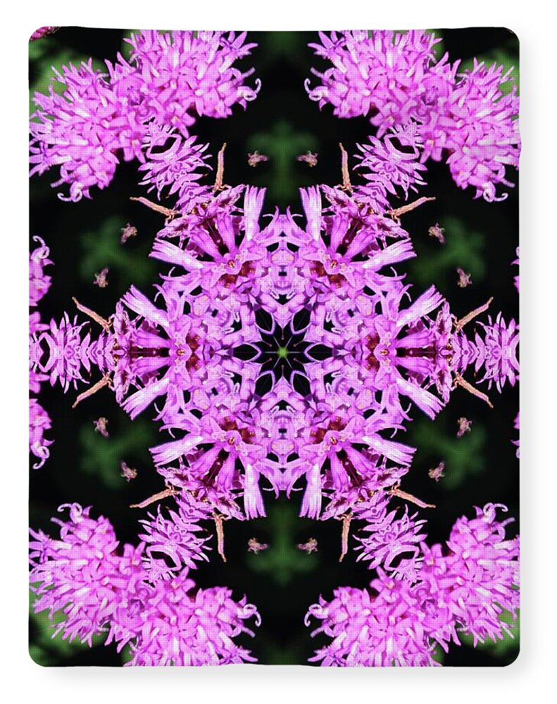 Vibrant Symmetrical Blossoms - Blanket