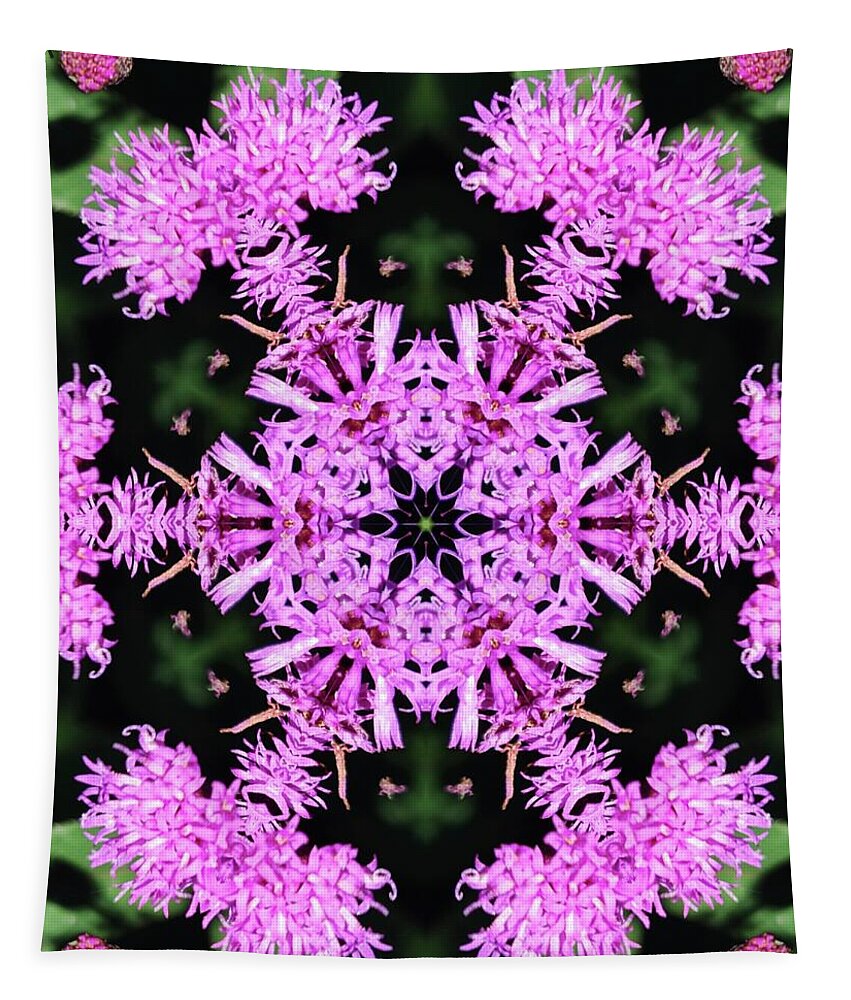 Vibrant Symmetrical Blossoms - Tapestry