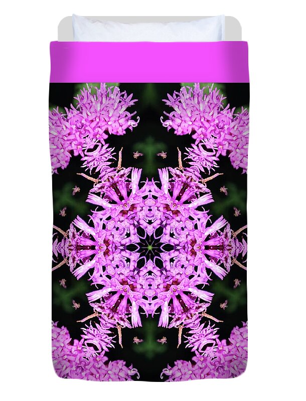 Vibrant Symmetrical Blossoms Duvet Cover