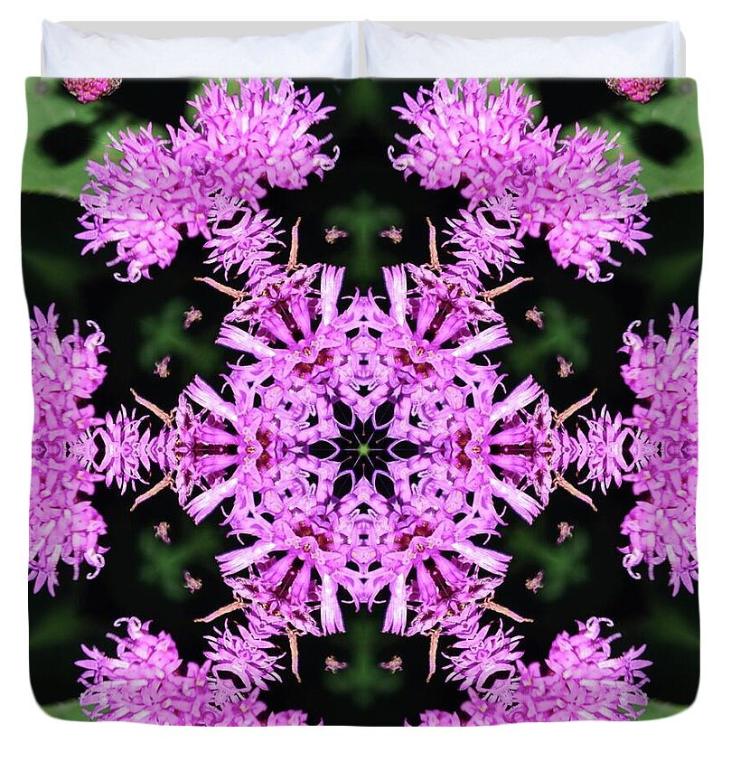 Vibrant Symmetrical Blossoms Duvet Cover
