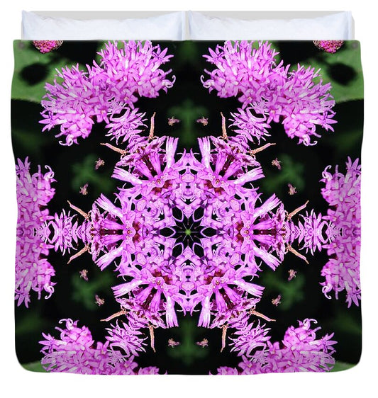 Vibrant Symmetrical Blossoms Duvet Cover