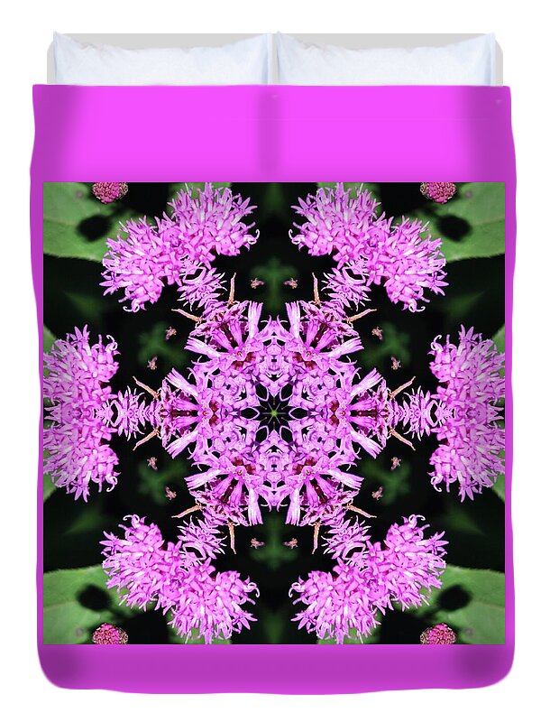 Vibrant Symmetrical Blossoms Duvet Cover