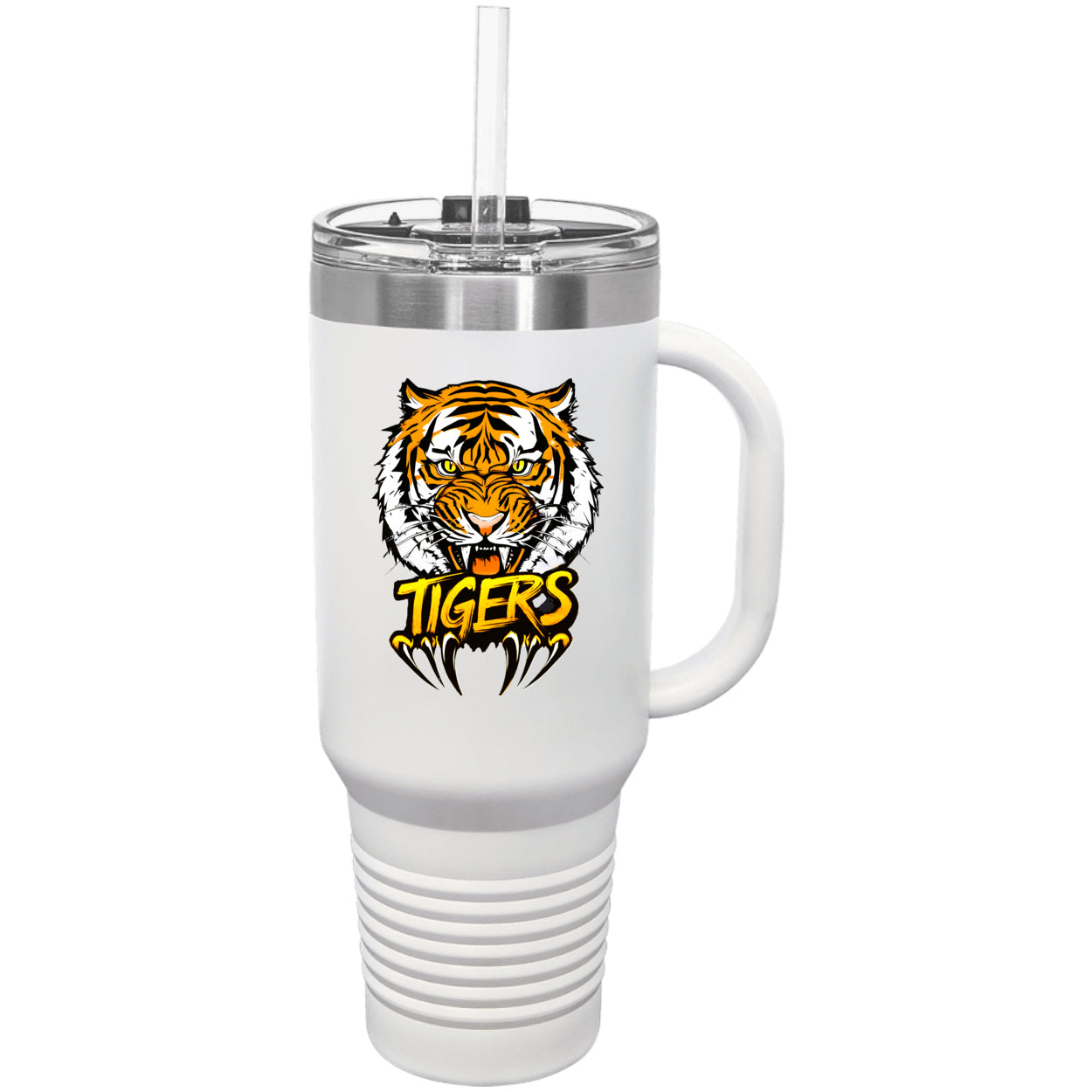 Tiger with Claws Polar Camel 40 oz. Travel Mug with Handle & Straw