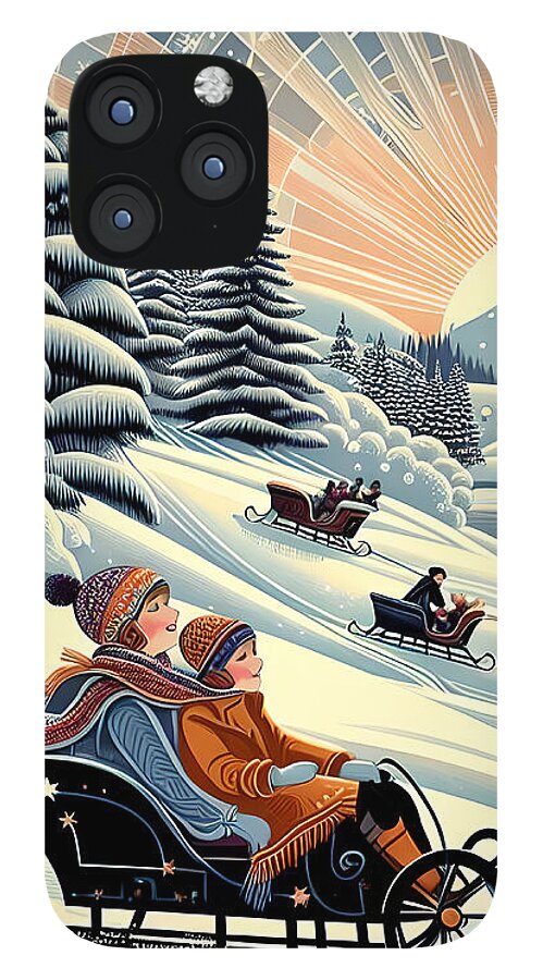 Winter Wonderland Sledding Adventure Mobile Phone Case