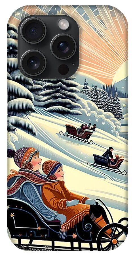 Winter Wonderland Sledding Adventure Mobile Phone Case