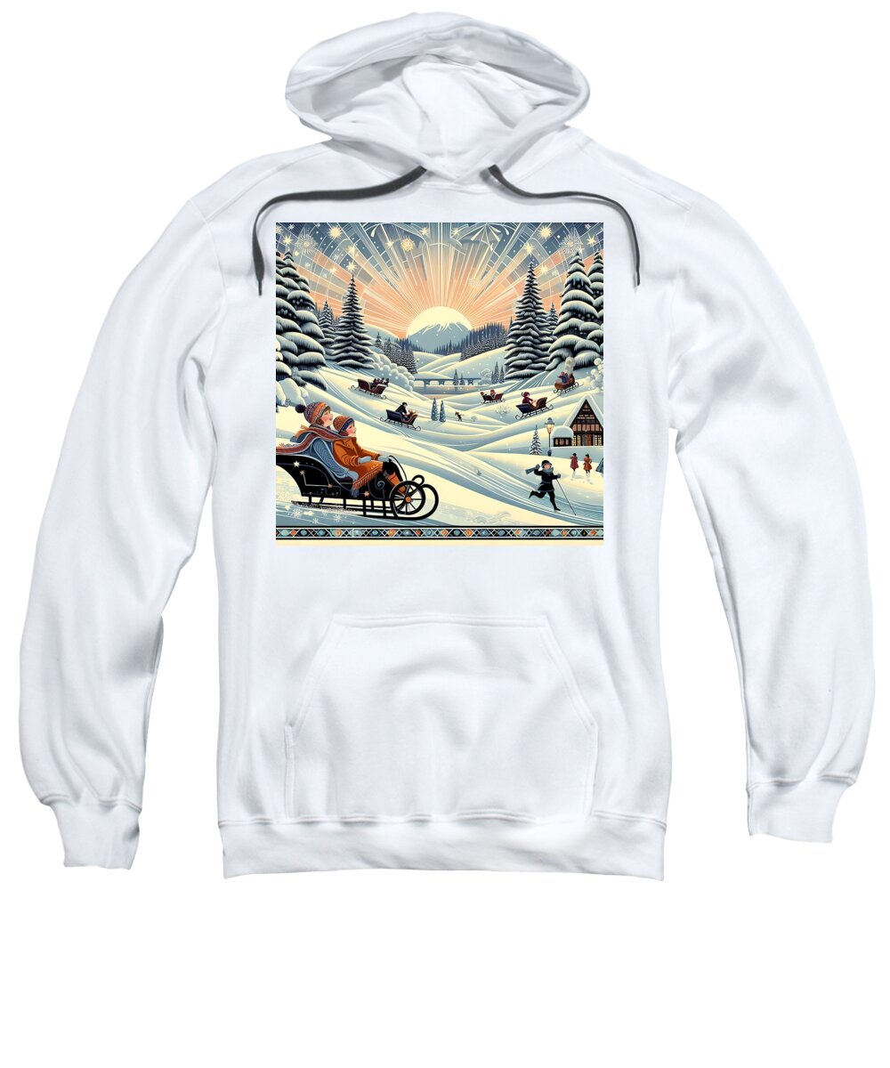 Winter Wonderland Sledding Adventure Hoodie