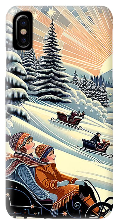Winter Wonderland Sledding Adventure Mobile Phone Case