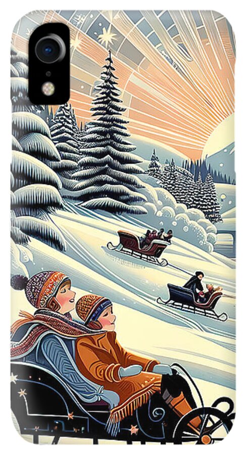 Winter Wonderland Sledding Adventure Mobile Phone Case