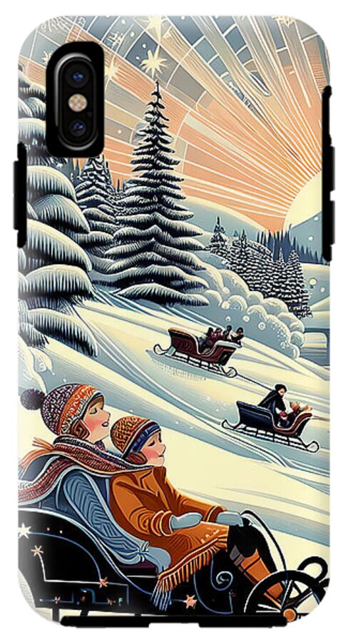 Winter Wonderland Sledding Adventure Mobile Phone Case