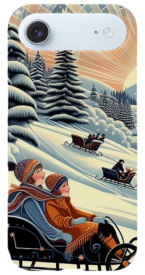 Winter Wonderland Sledding Adventure Mobile Phone Case