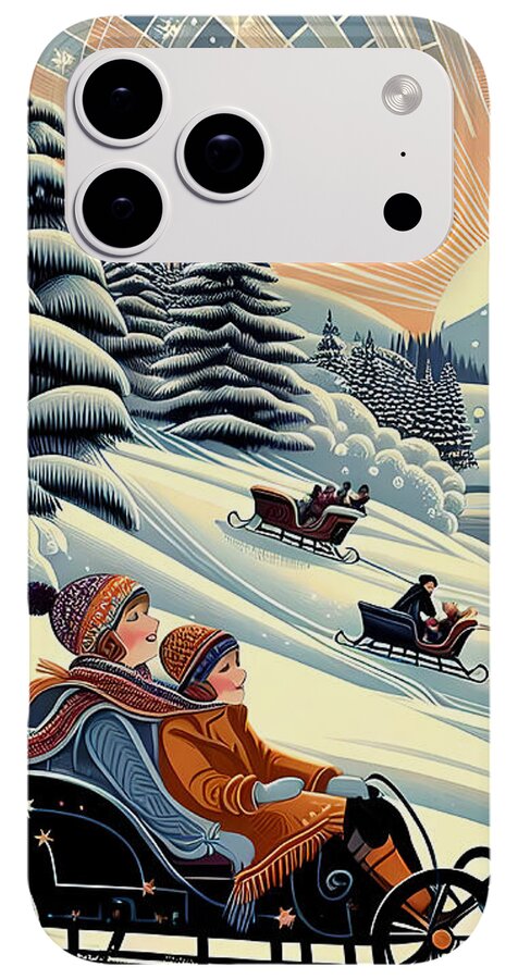Winter Wonderland Sledding Adventure Mobile Phone Case