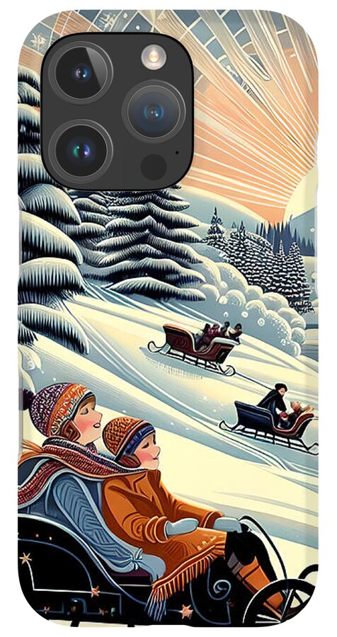 Winter Wonderland Sledding Adventure Mobile Phone Case