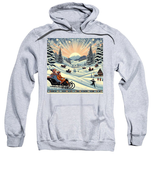 Winter Wonderland Sledding Adventure Hoodie