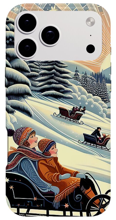 Winter Wonderland Sledding Adventure Mobile Phone Case