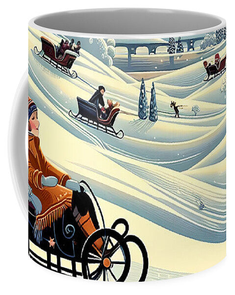 Winter Wonderland Sledding Adventure - Mug