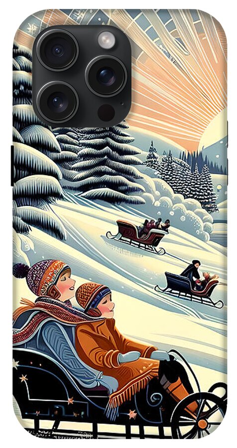 Winter Wonderland Sledding Adventure Mobile Phone Case