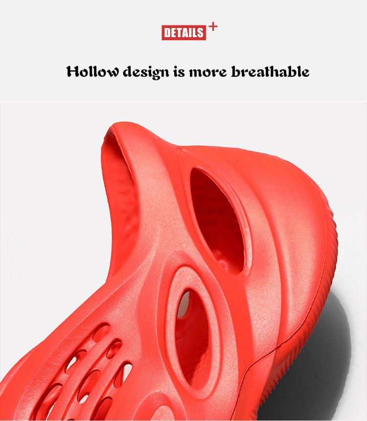 Women's Summer Rubber Breathable Clogs Beach Flat Sandals For Walking