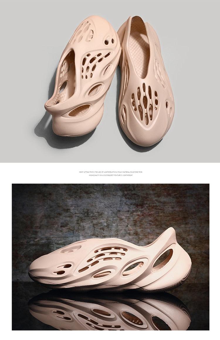 Women's Summer Rubber Breathable Clogs Beach Flat Sandals For Walking