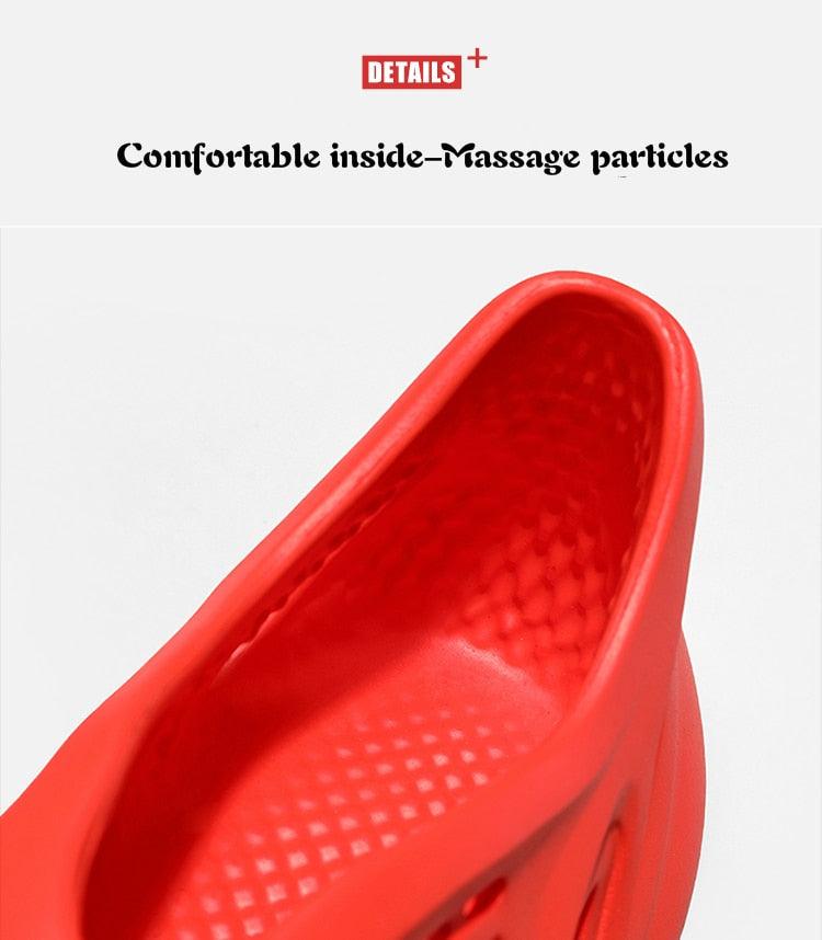 Women's Summer Rubber Breathable Clogs Beach Flat Sandals For Walking