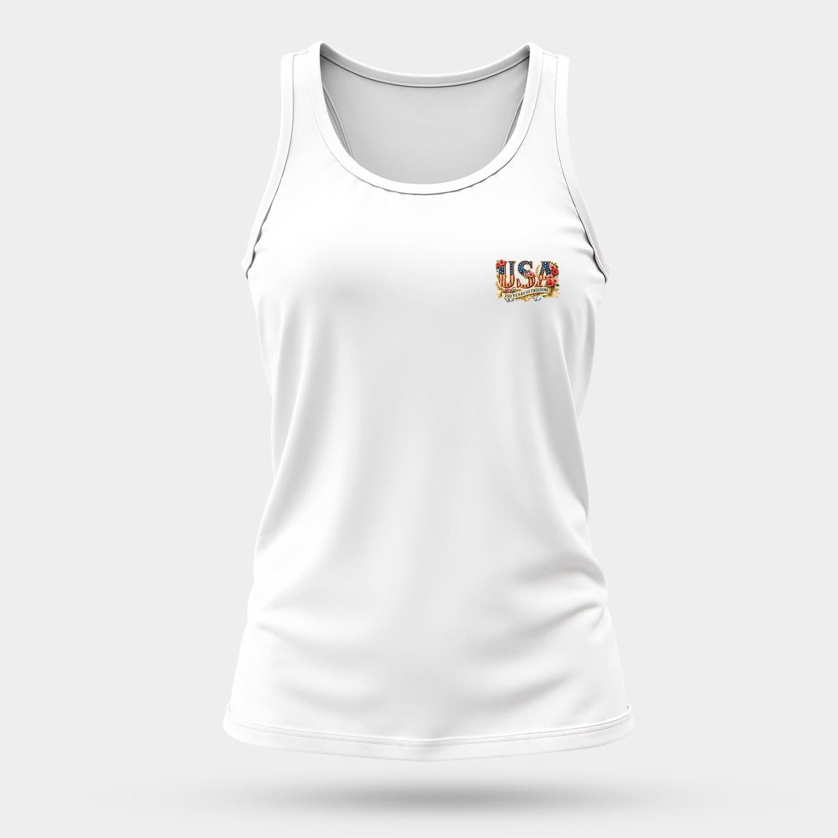 Women's 250 Years USA Breathable Sports Tank Top| Front & Back DTF