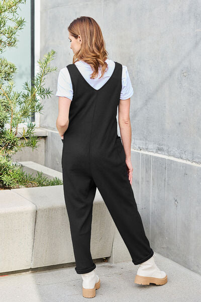 Double Take Full Size Sleeveless Straight Jumpsuit up to 3XL