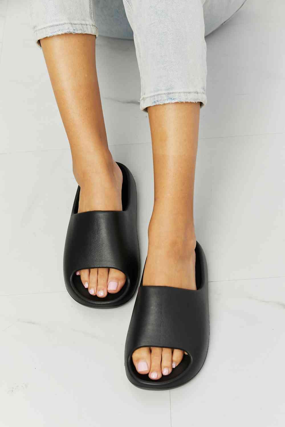 Women's In My Comfort Zone Black Slides