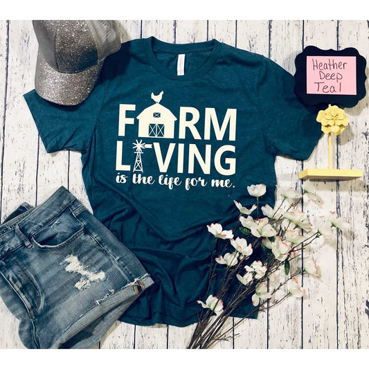 Farm Living is the Life for Me Graphic T-shirt up to 3XL