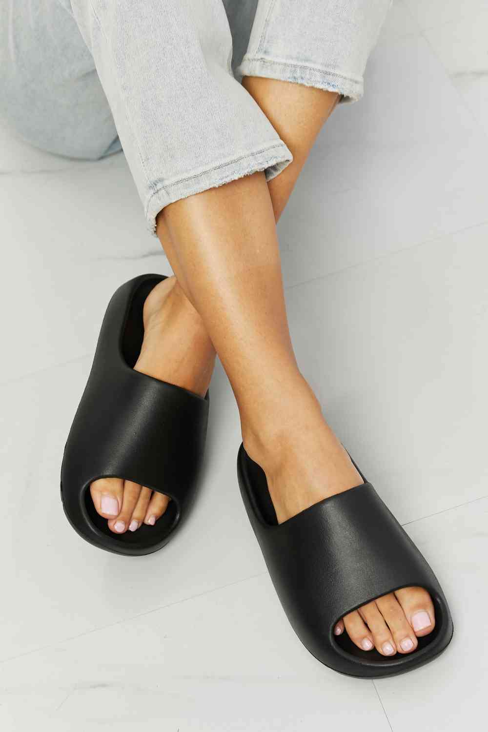 Women's In My Comfort Zone Black Slides