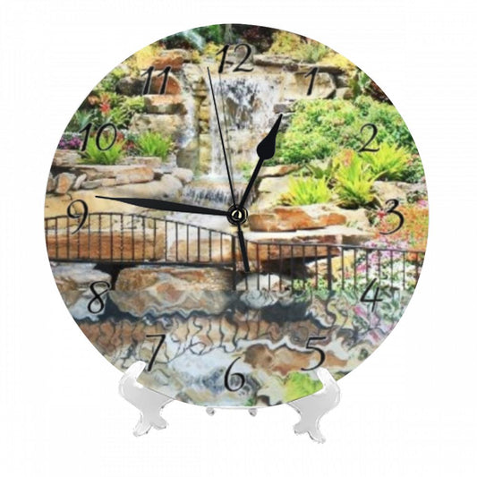 Tropical Waterfall Round Wall Clock - Shell Design Boutique