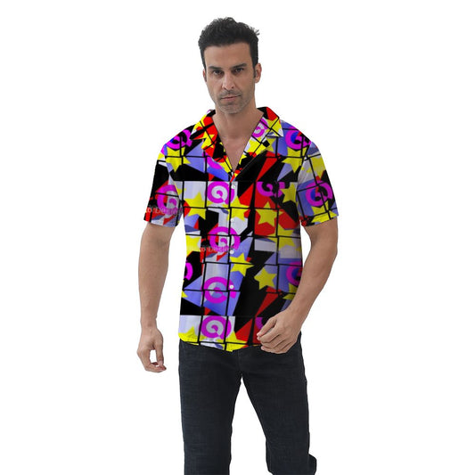 Men's 1980's Abstract Pattern Retro Design Hawaiian Shirt up to 5XL